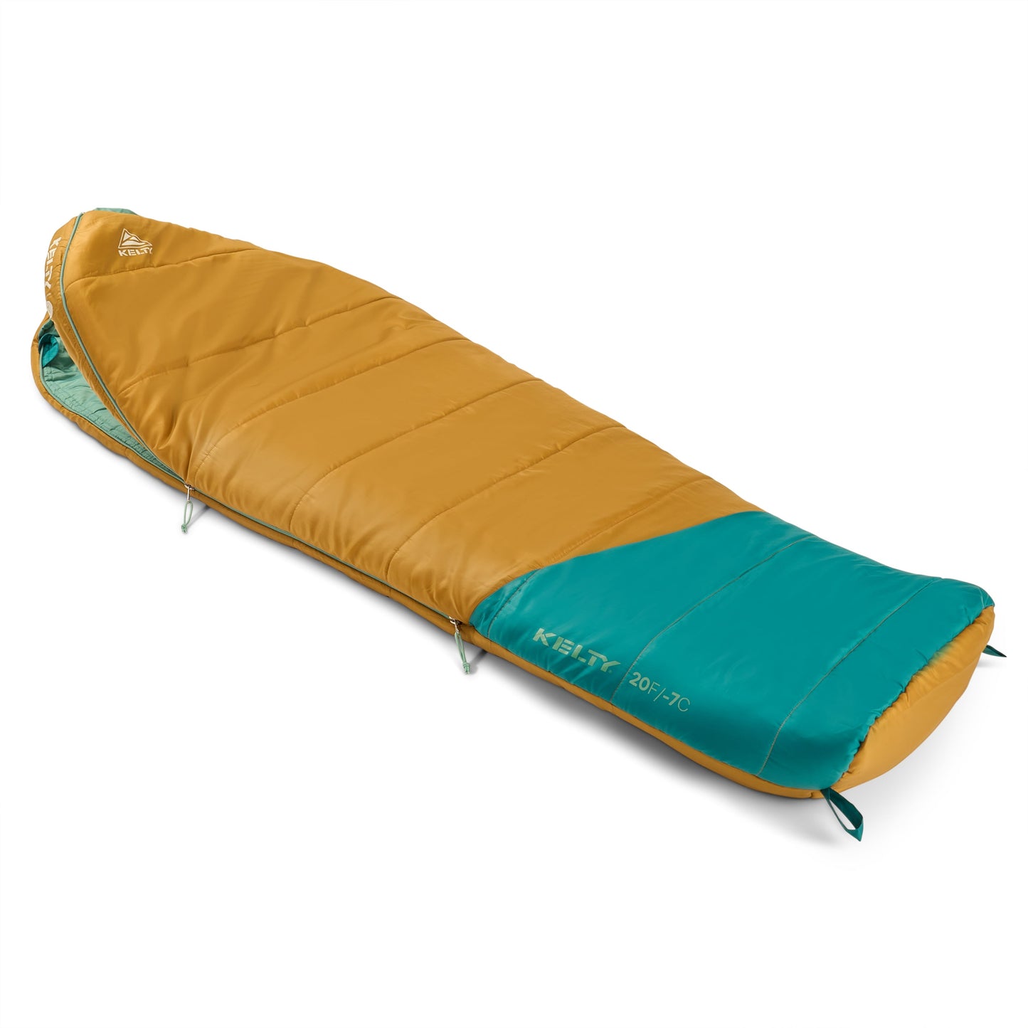 Kelty Kids' Mistral 20°F (-7°C) Synthetic Sleeping Bag - One Size - Woodthrush/Deep Lake/Malachite