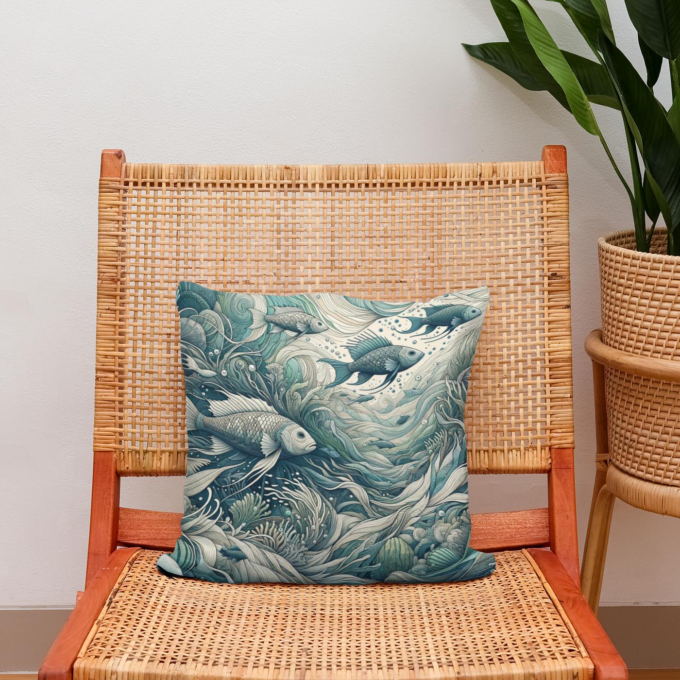 Ocean Harmony Cotton Cushion