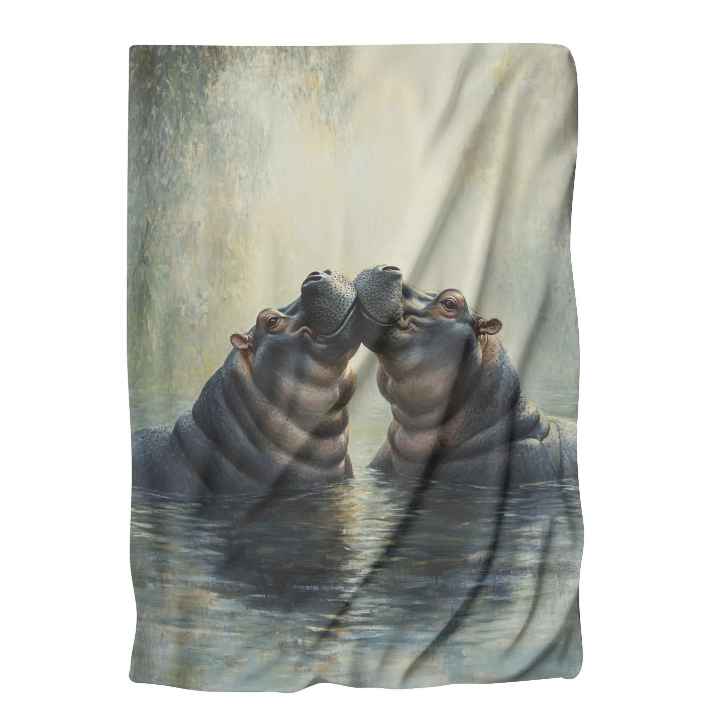 Pastel Hippo Harmony Blanket