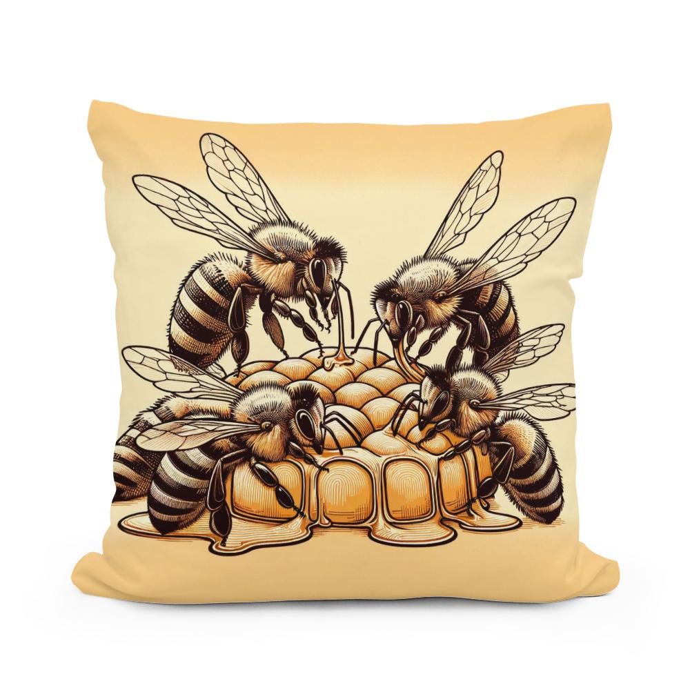 Honeyed Harmony Cotton Cushion