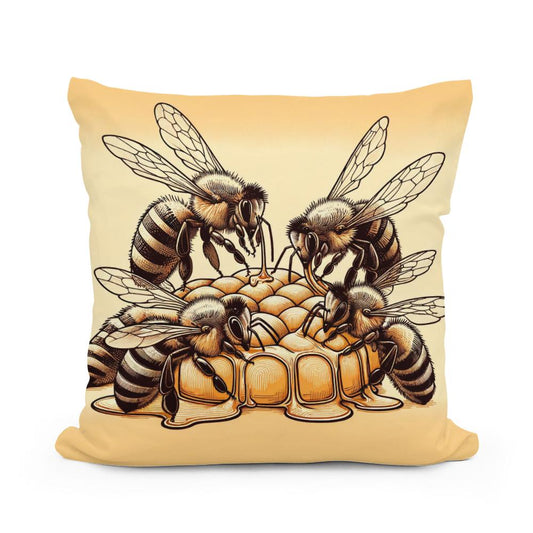 Honeyed Harmony Cotton Cushion