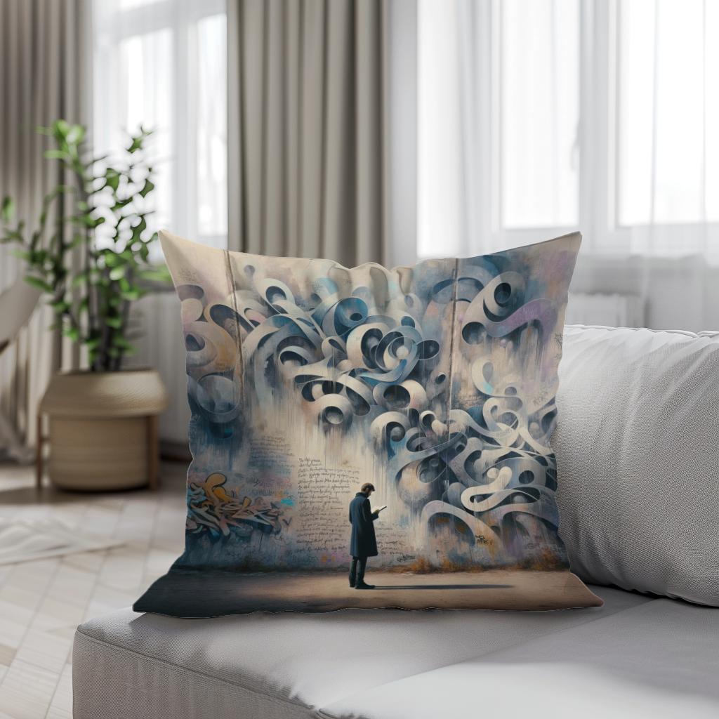 Poetic Murals Cotton Cushion