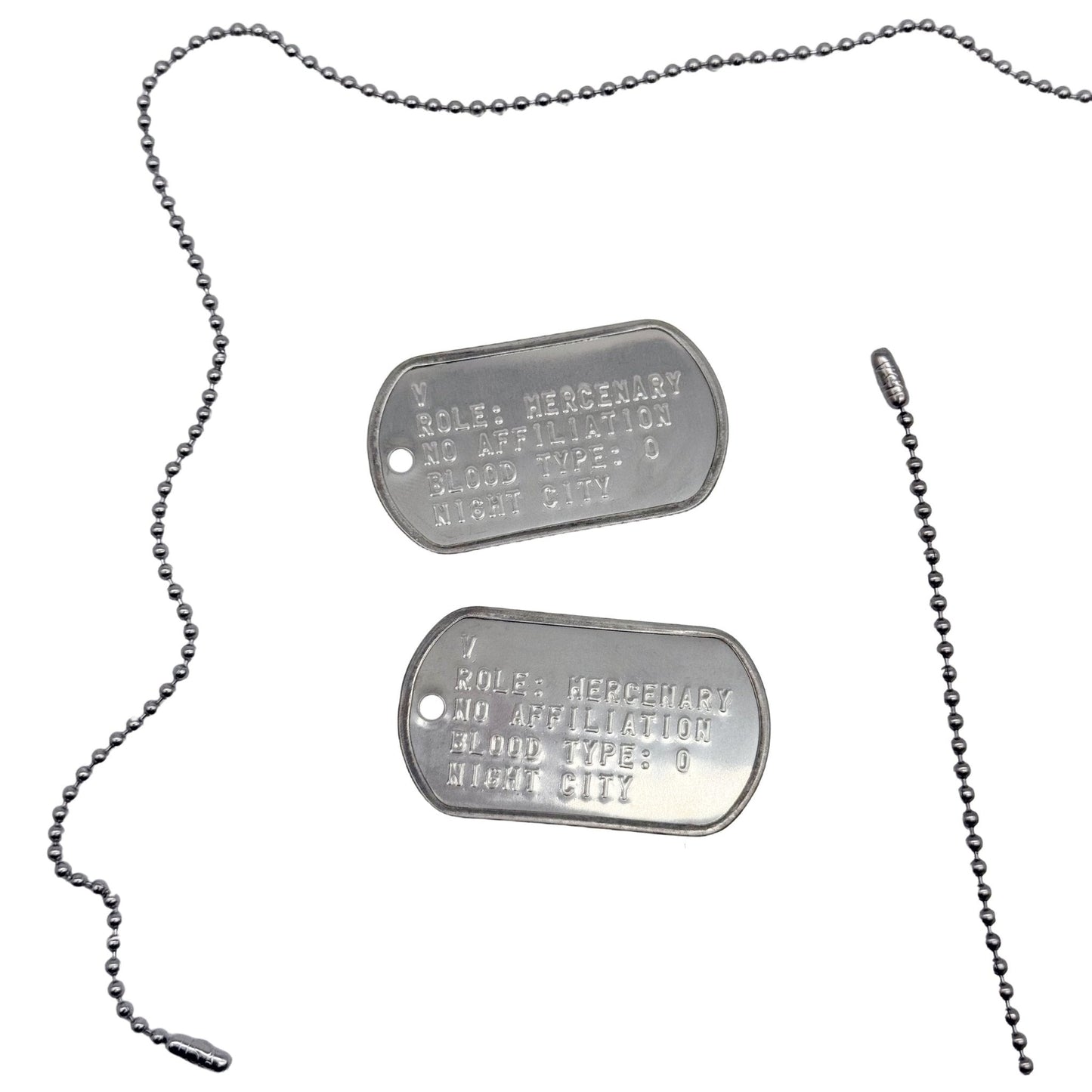 'V' 2077 US Military DOG TAGS Gaming Collectible Pendant COSPLAY Necklace