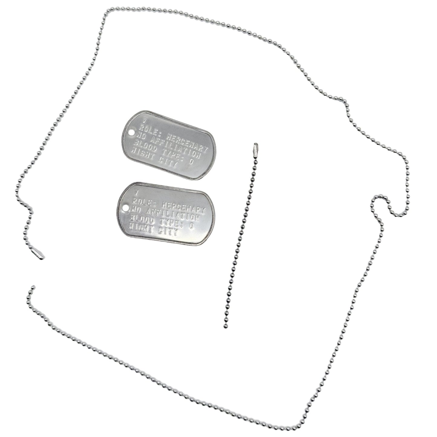 'V' 2077 US Military DOG TAGS Gaming Collectible Pendant COSPLAY Necklace
