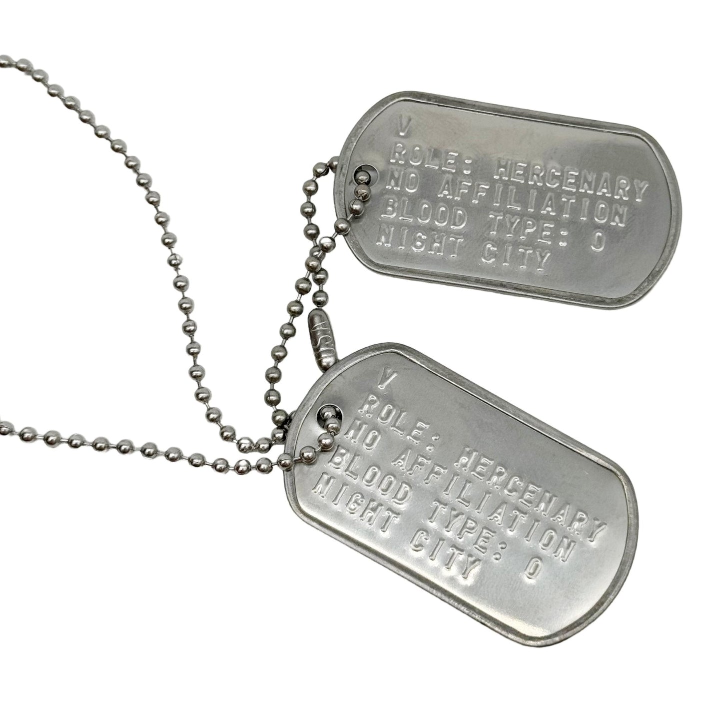 'V' 2077 US Military DOG TAGS Gaming Collectible Pendant COSPLAY Necklace