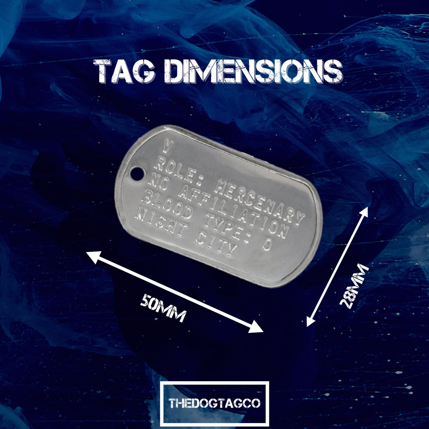 'V' 2077 US Military DOG TAGS Gaming Collectible Pendant COSPLAY Necklace