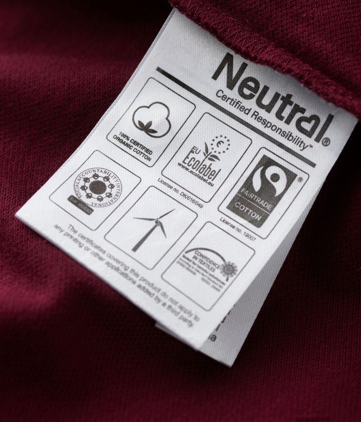 Fairtrade Organic T-shirt Hoodie: Unisex