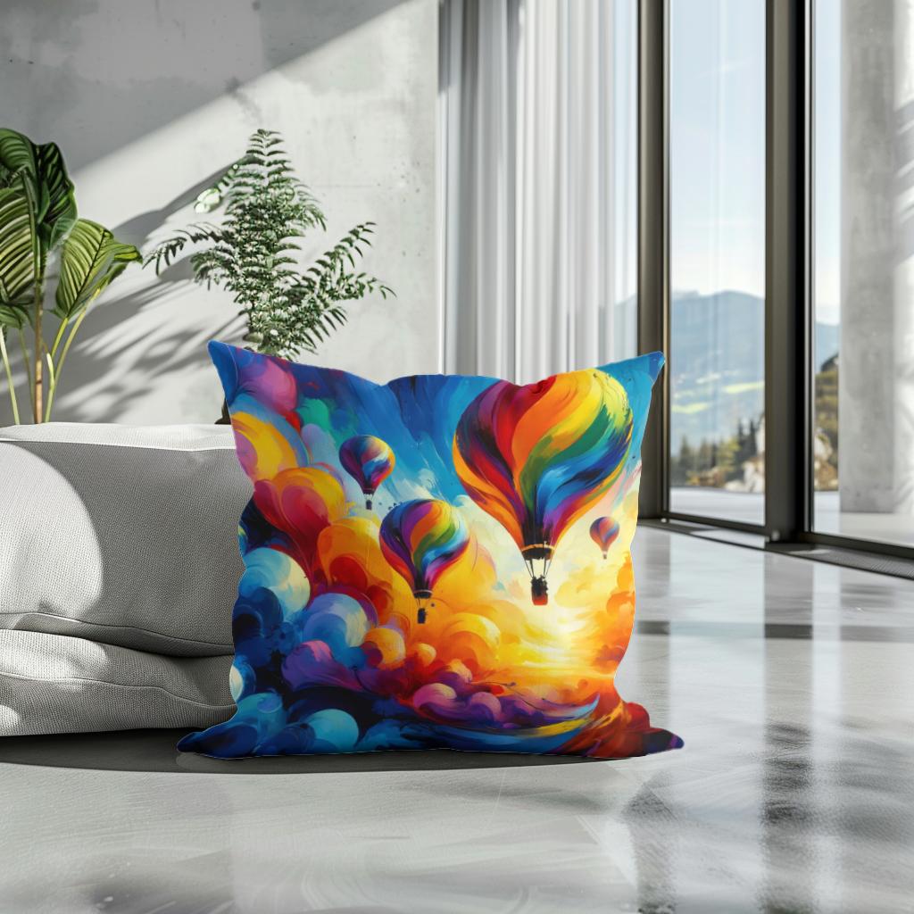 Abstract Horizons Cotton Cushion