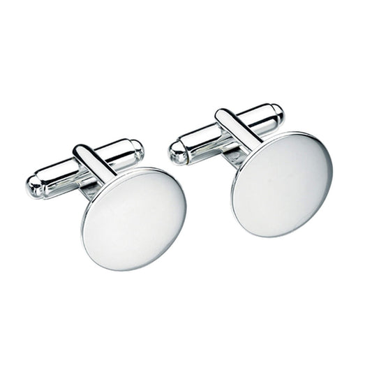Beginnings Plain Round Cufflinks