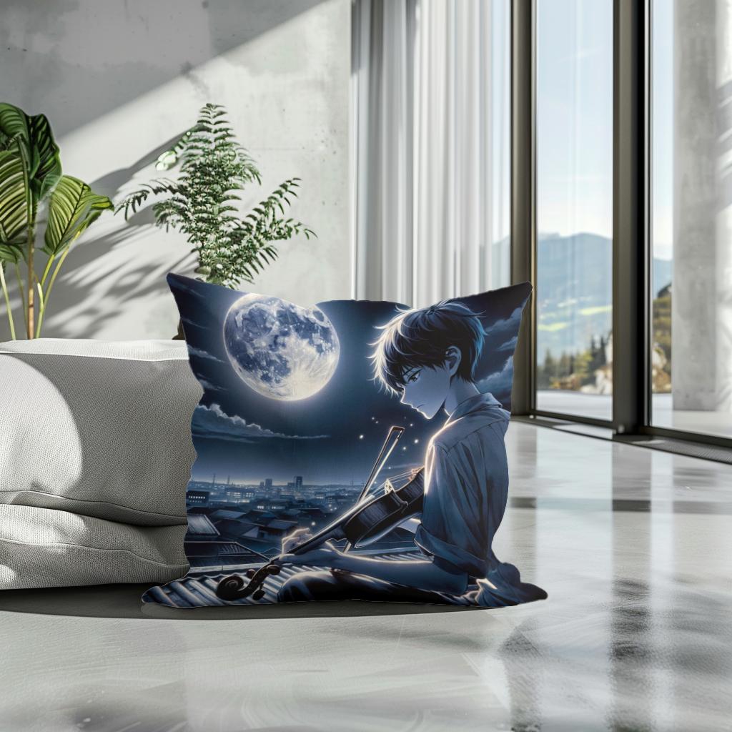 Moonlit Melody Cotton Cushion