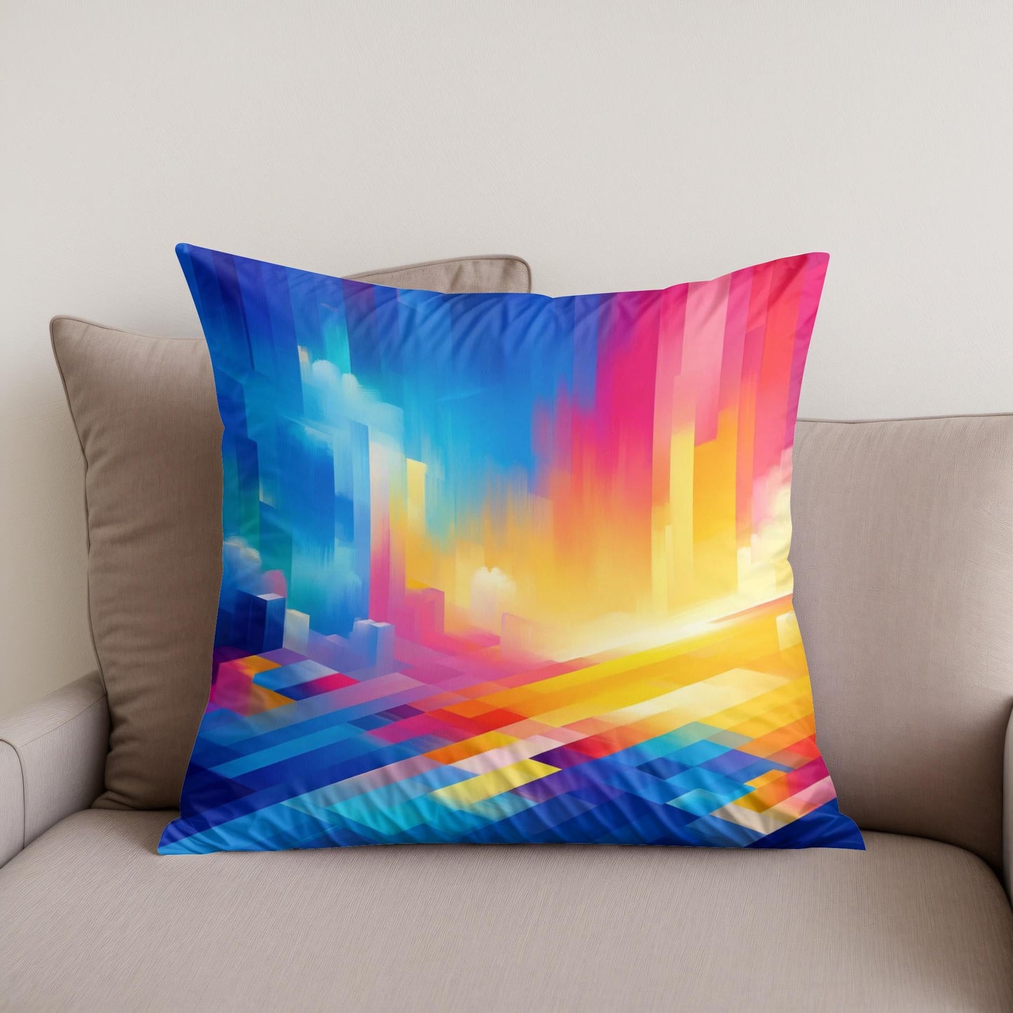 Vibrant Serenity Cotton Cushion