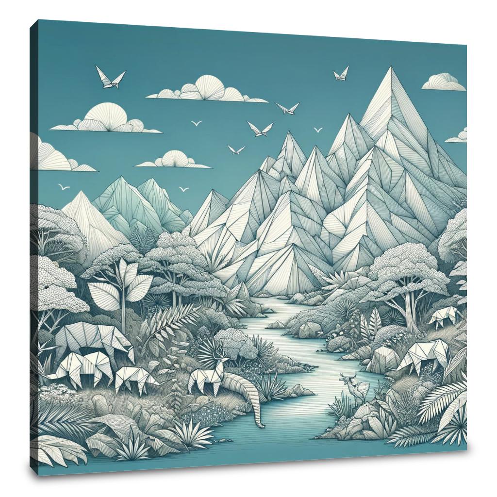 Paper Wilderness Panorama Canvas