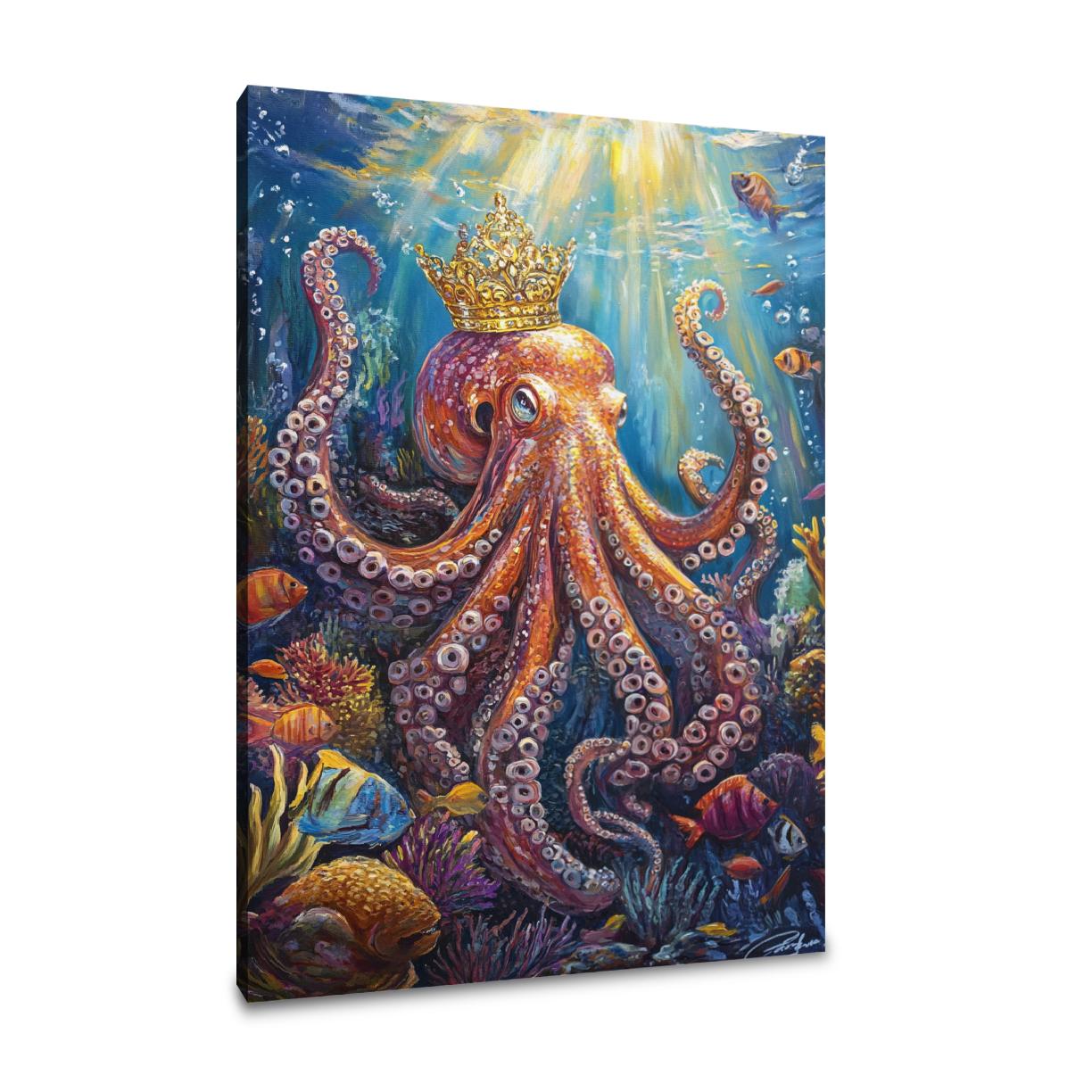 Ocean King Octopus Canvas