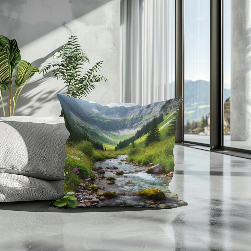 Mountain Stream Cotton Cushion