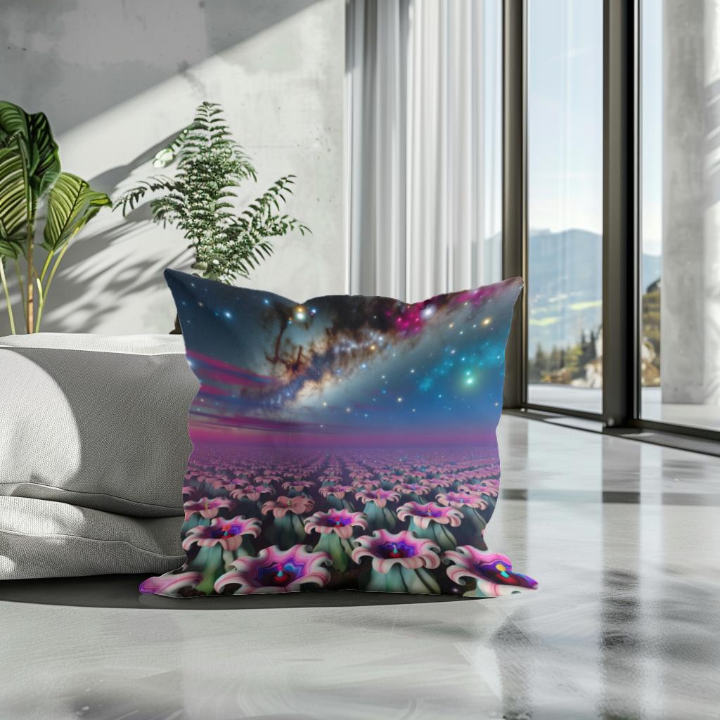 Nebula Bloom Cotton Cushion