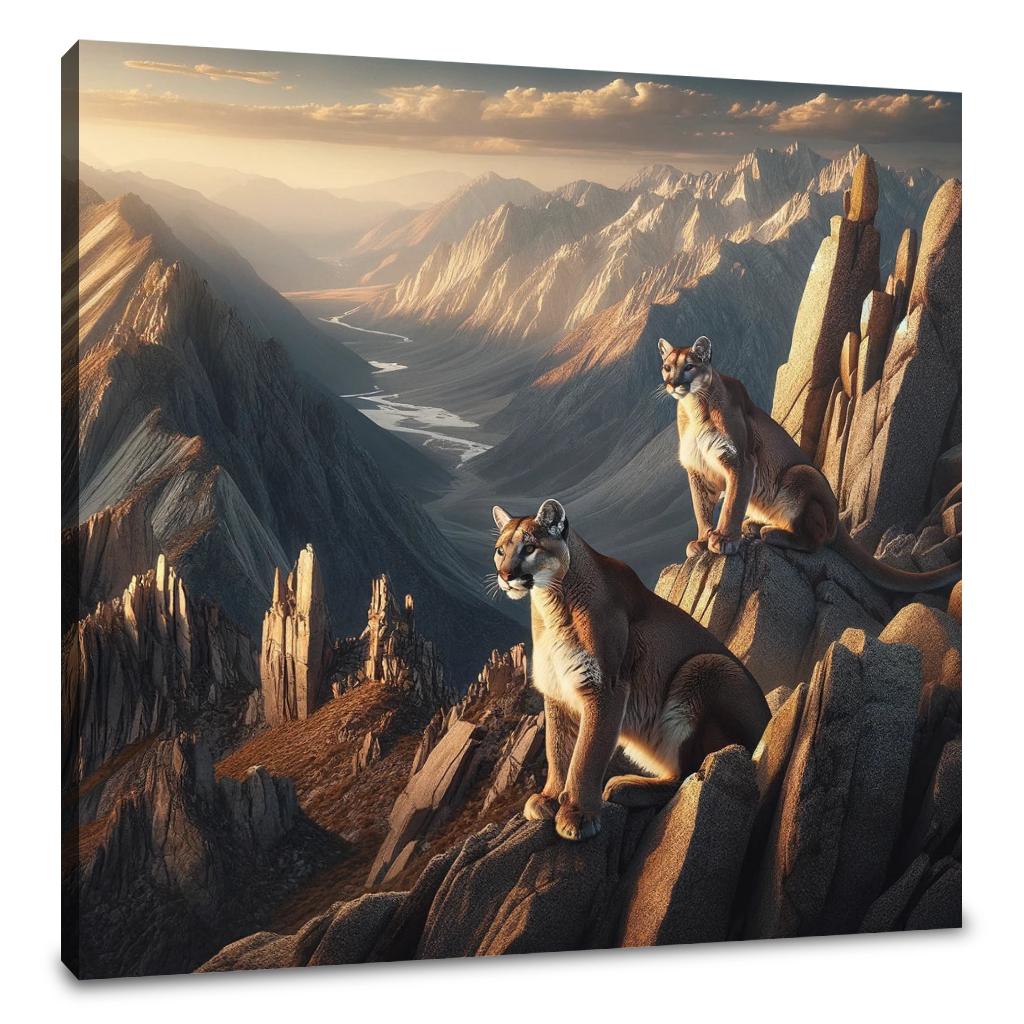 Mountain Lions Canvas