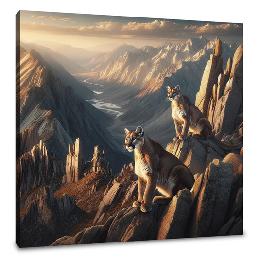 Mountain Lions Canvas