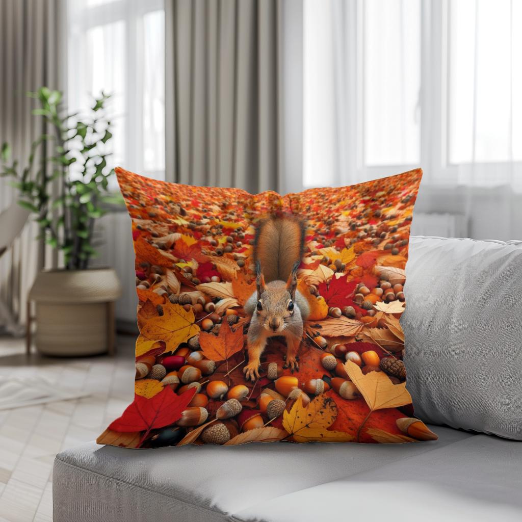 Autumn Forager Cotton Cushion