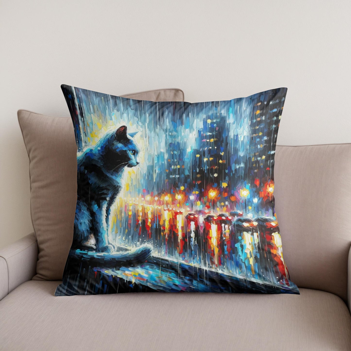 City Rainwatch Cotton Cushion