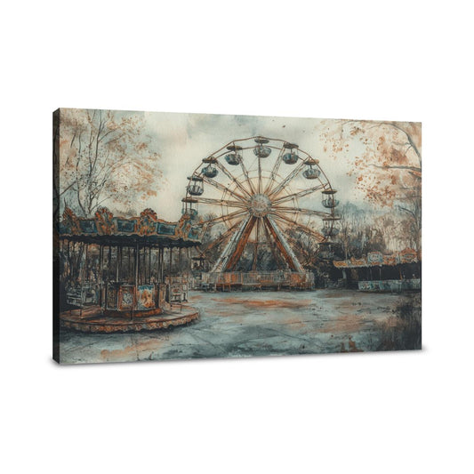 Abandoned Funfair Canvas