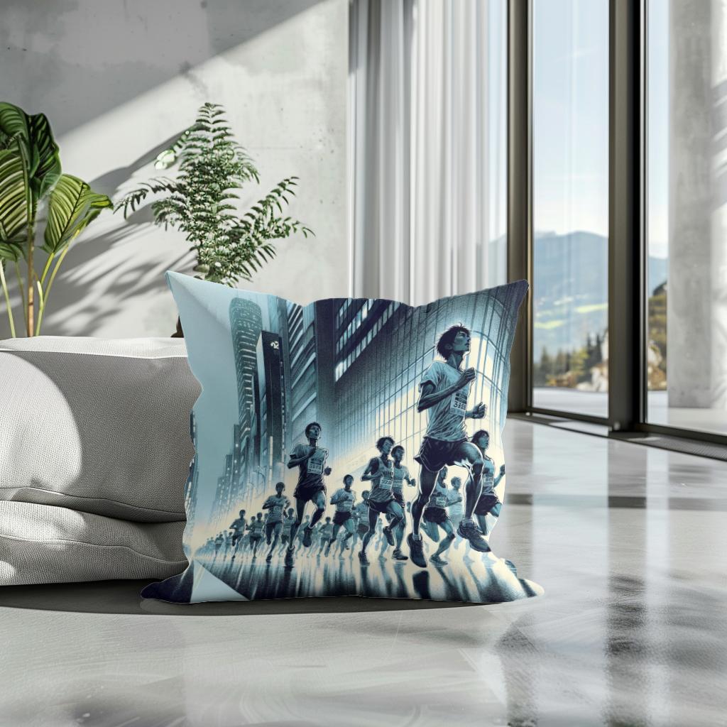 Midnight Marathon Cotton Cushion