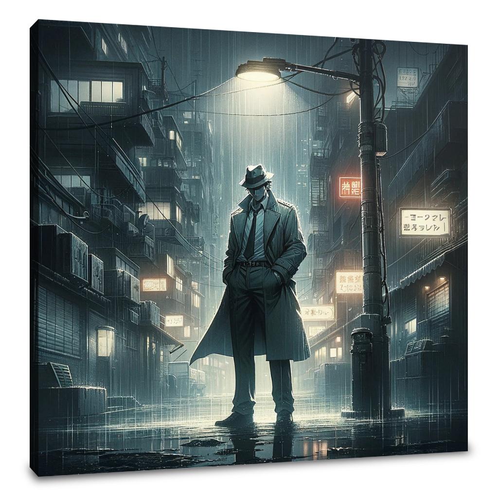 Urban Noir Mystery Canvas