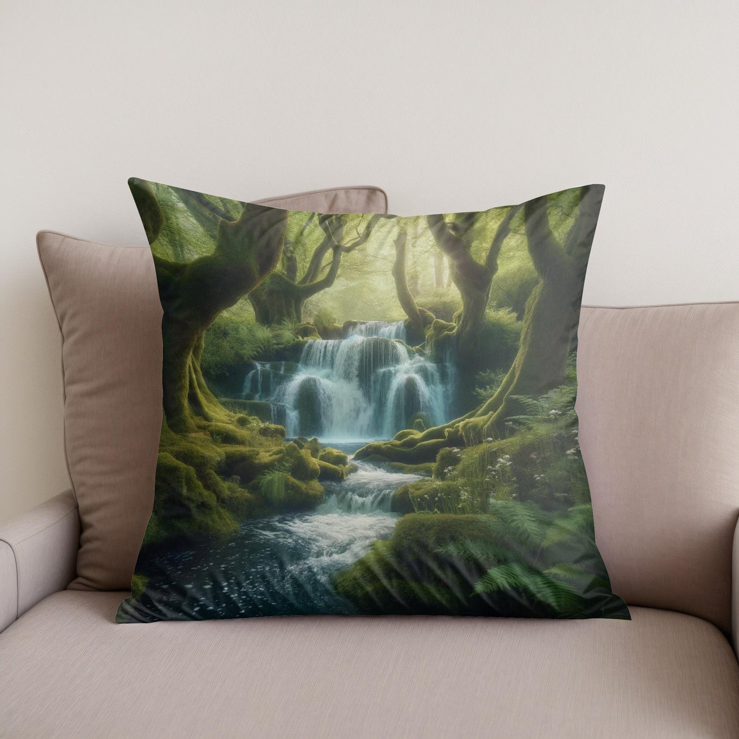 Mystical Cascade Cotton Cushion