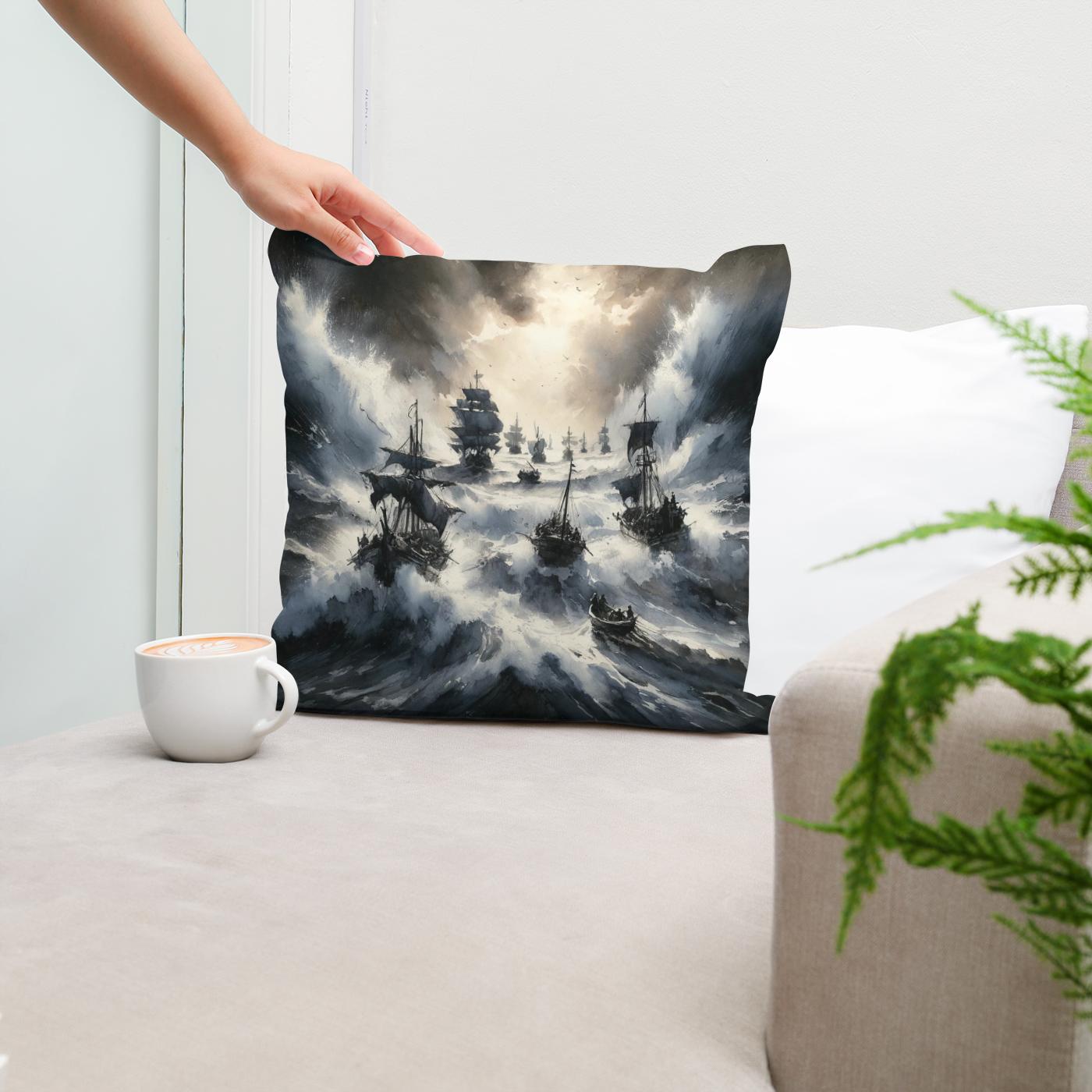 Tempest's Embrace Cotton Cushion