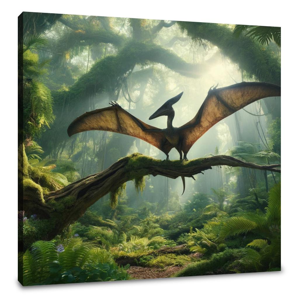 Forest Perch Pterodactyl Canvas