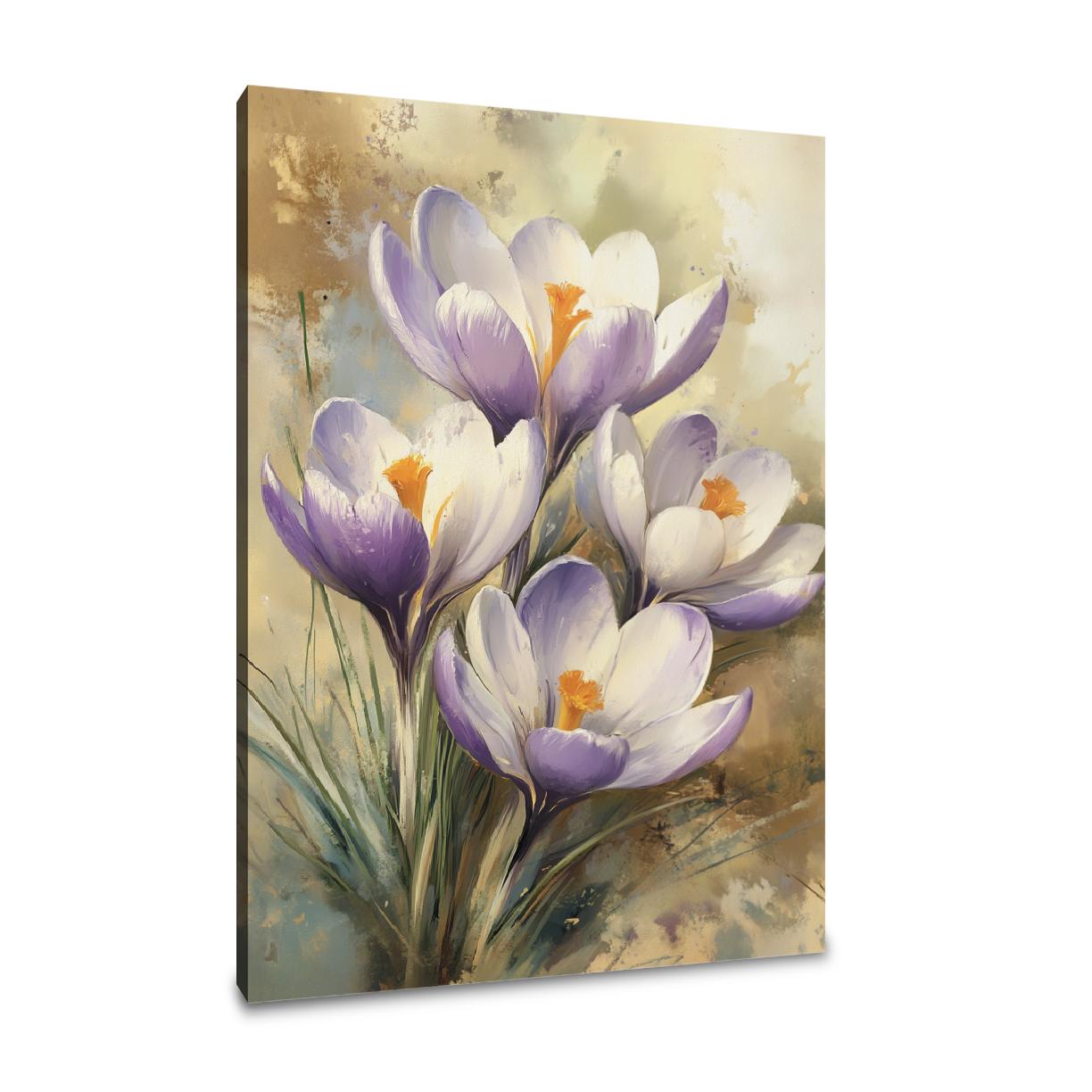 Crocus Awakening Canvas