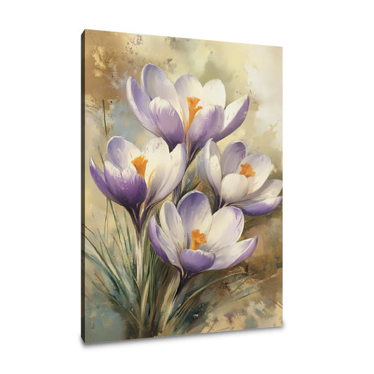 Crocus Awakening Canvas