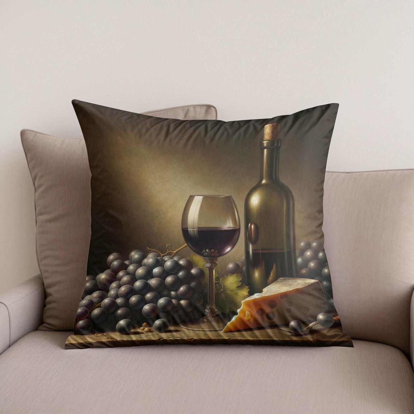 Vintage Vino Cotton Cushion
