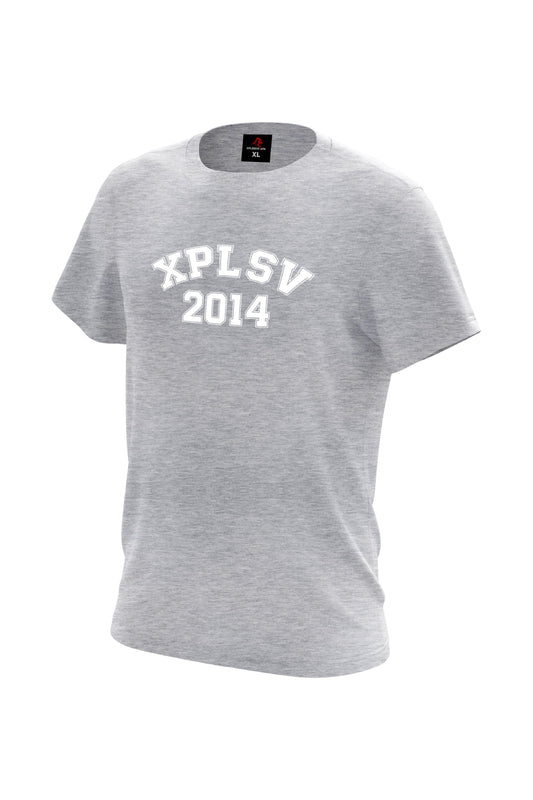 XAPE Campus Script Tee - Sports Grey