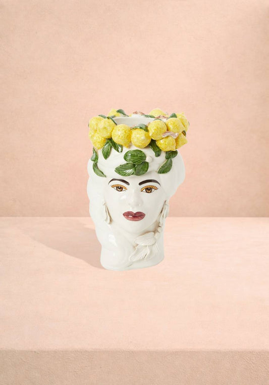 Italian Woman with Lemons Vase Moro Head