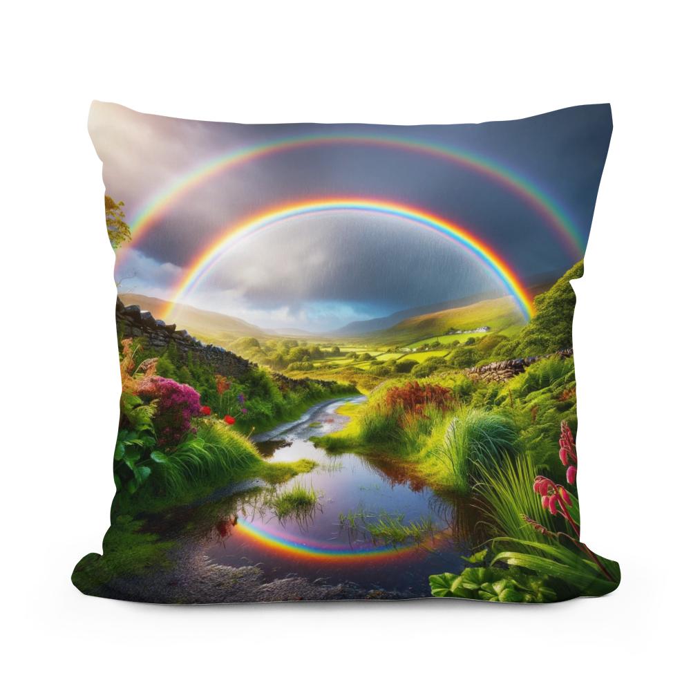 Double Rainbow Wonder Cotton Cushion