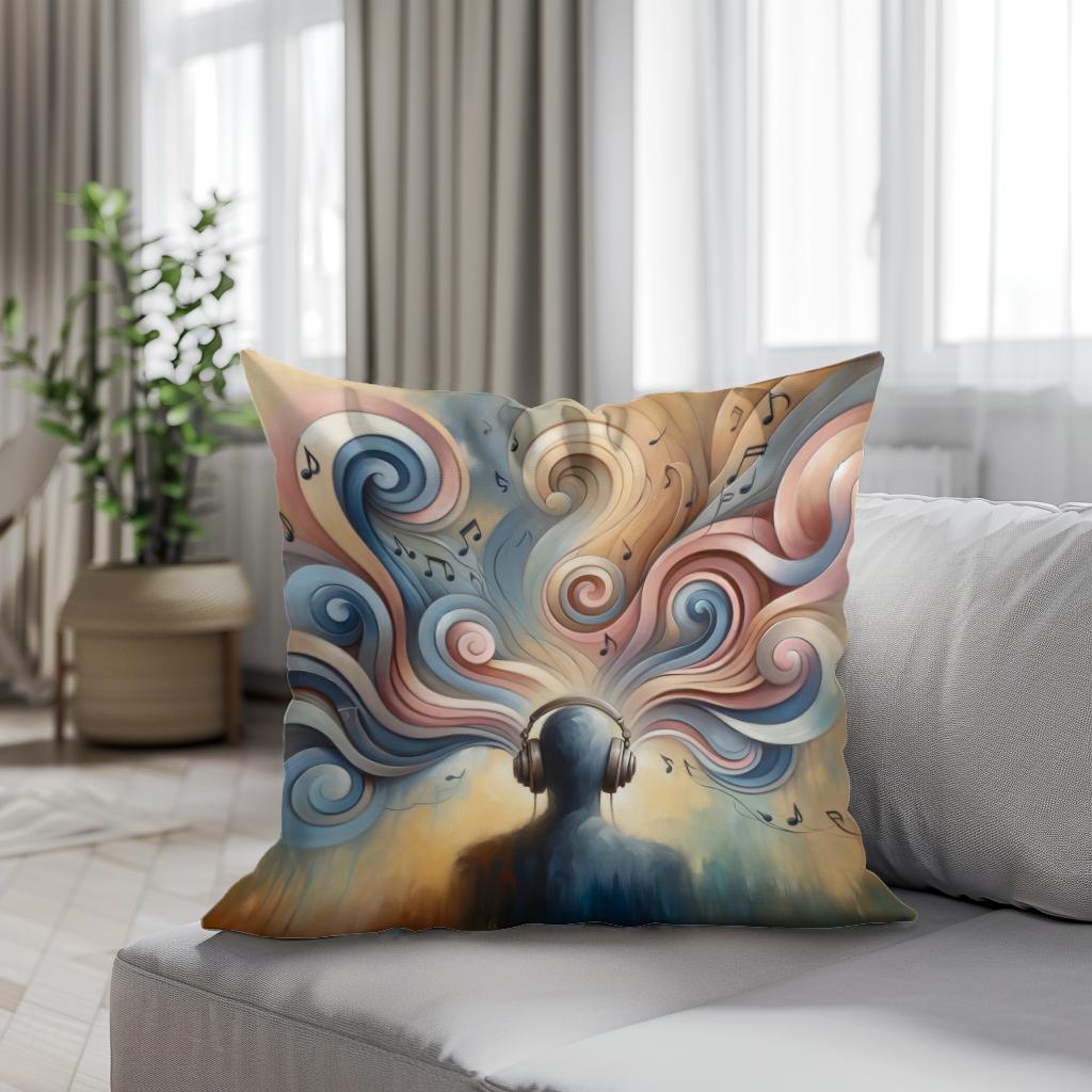 Sonic Serenity Cotton Cushion