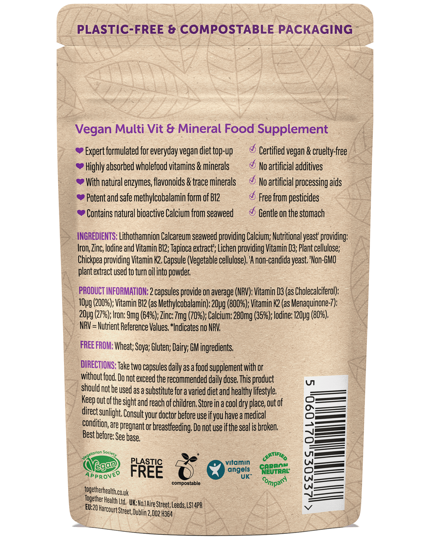 Vegan Multi – Vegan Supplement - 60 Capsules