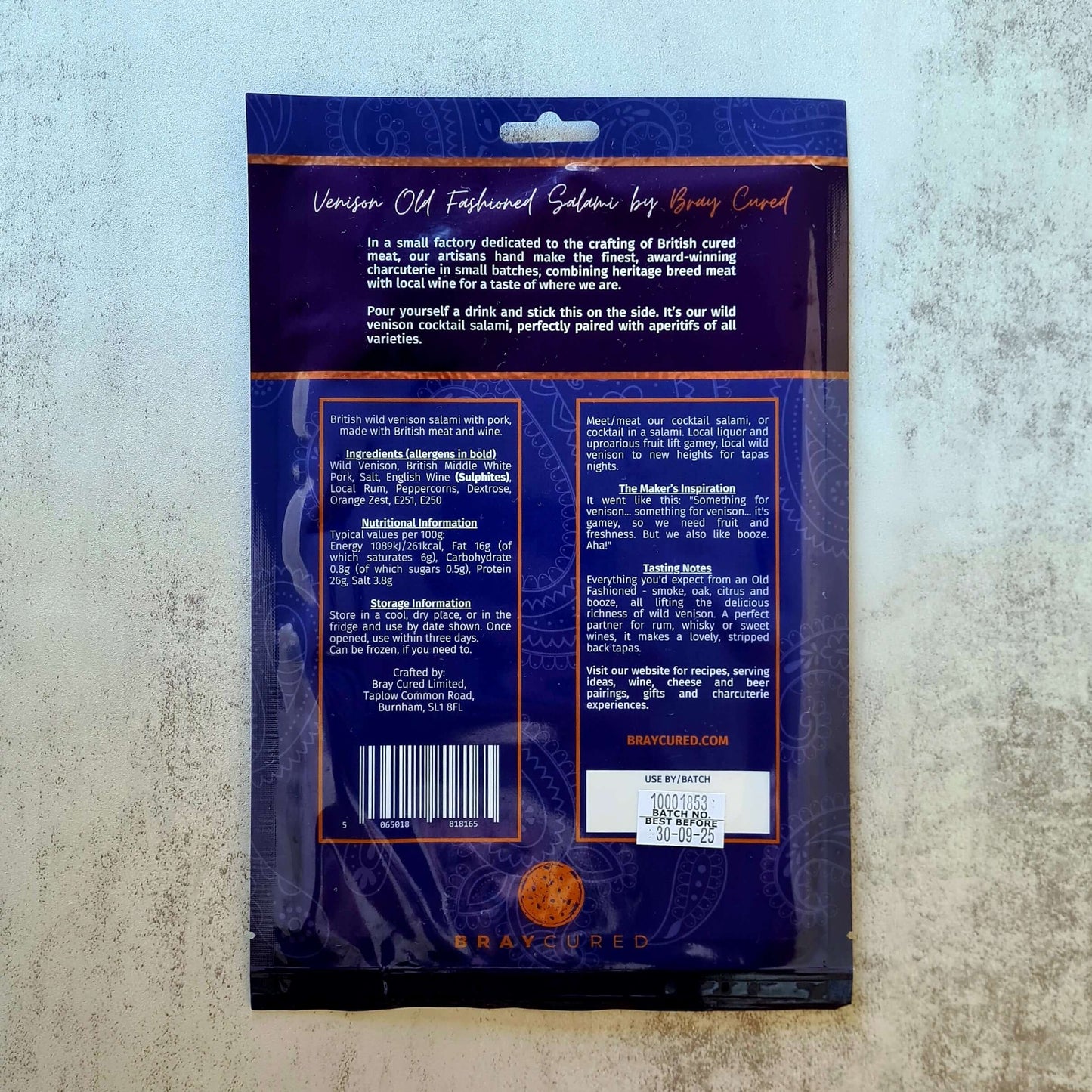 Venison Old Fashioned Salami