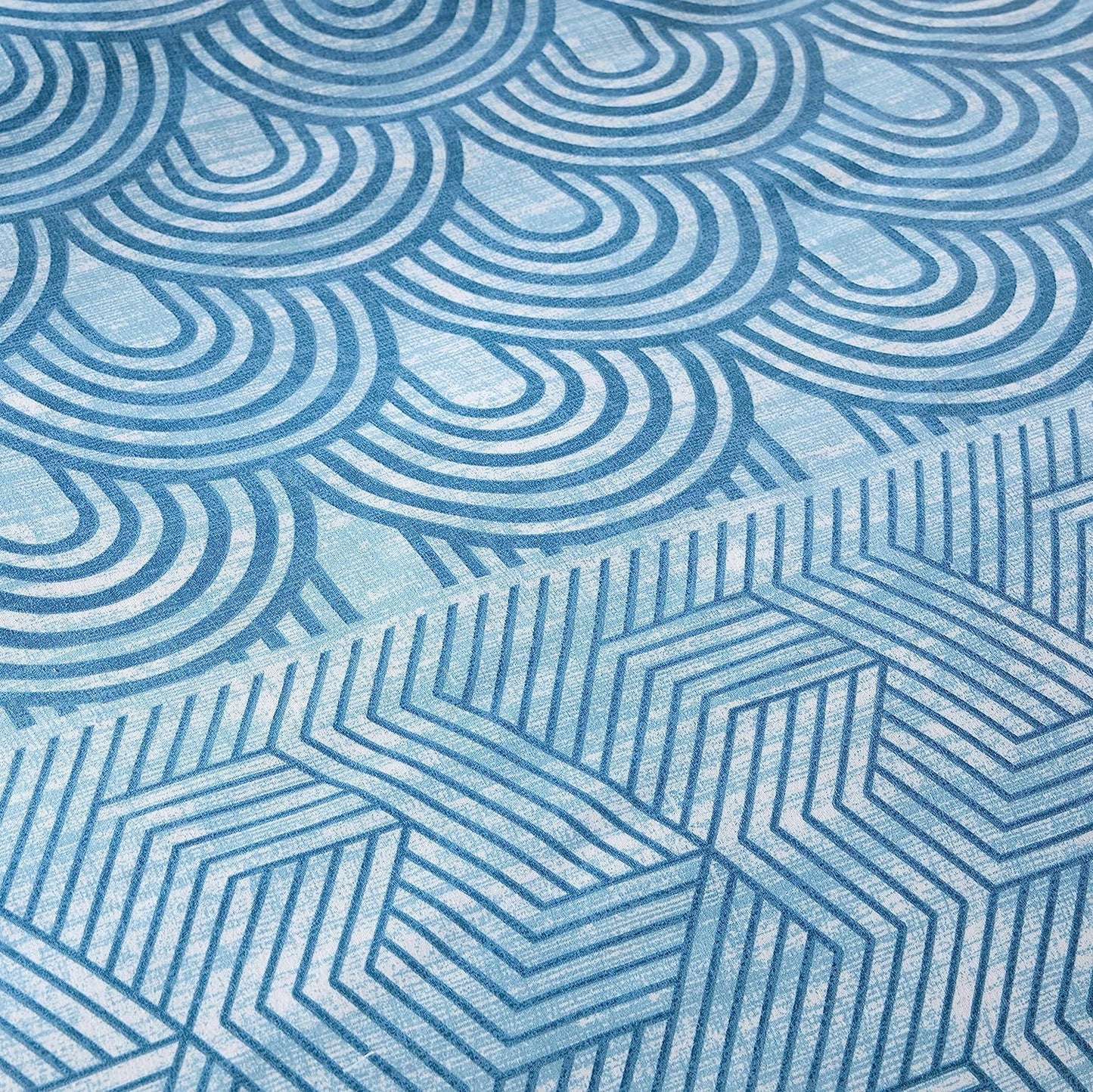 Versailles Teal Elegant Printed Duvet Cover Set Reversible Quilted Bedding with Pillowcases Breathable Polyester Blend for King Double Single Sizes by OLIVIA ROCCO