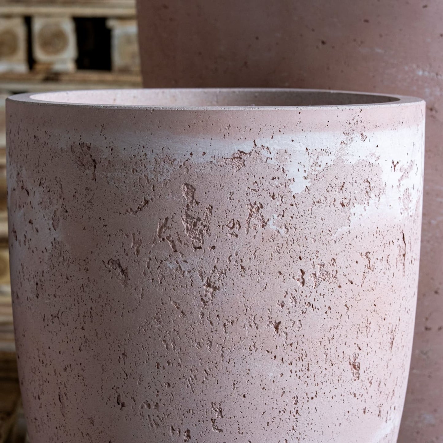 Vessara | Blushstone – 75cm Extra Large Concrete Vase Planter – 61L Tall Plant Pot