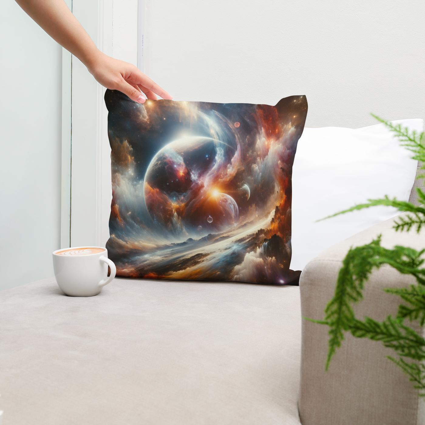 Cosmic Abstraction Cotton Cushion