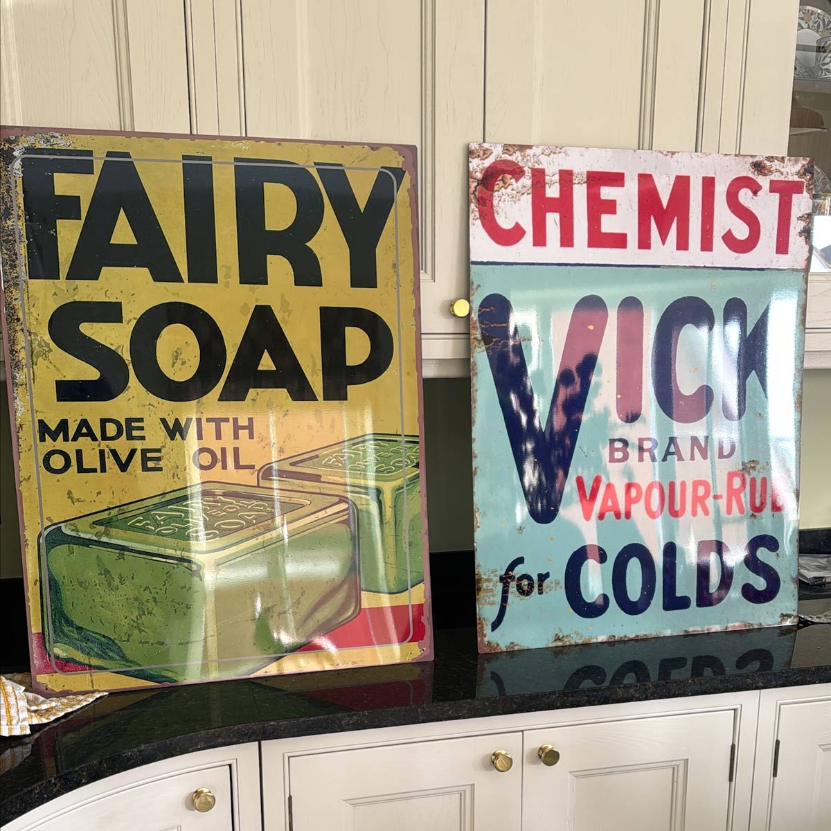 Retro Vicks Vapour Rub Metal Advertising Sign