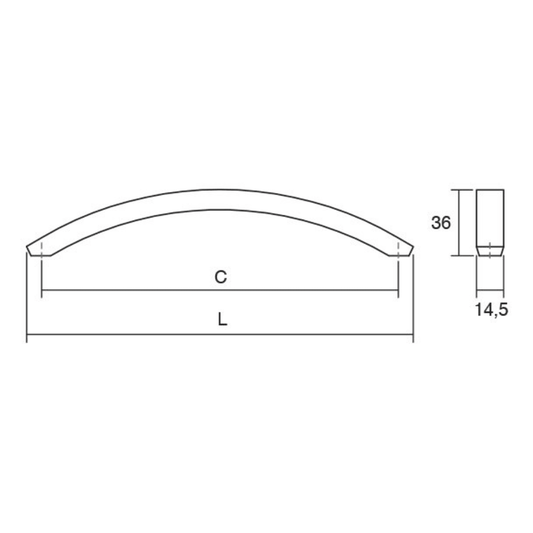 Viefe Zamak ARCH 0206 Brushed Nickel | CLEARANCE
