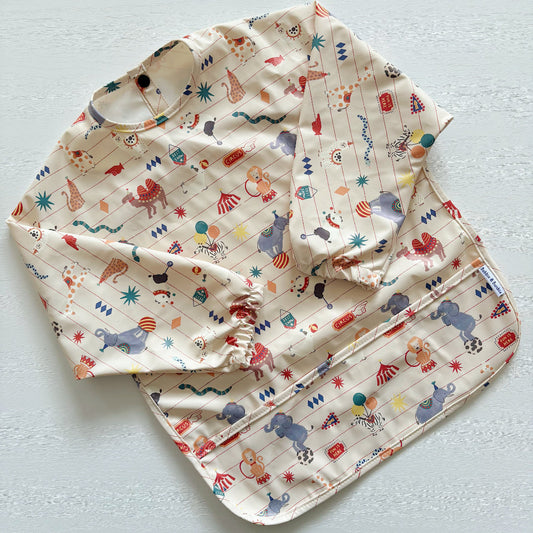 Long Sleeved Baby Bib - Vintage Circus