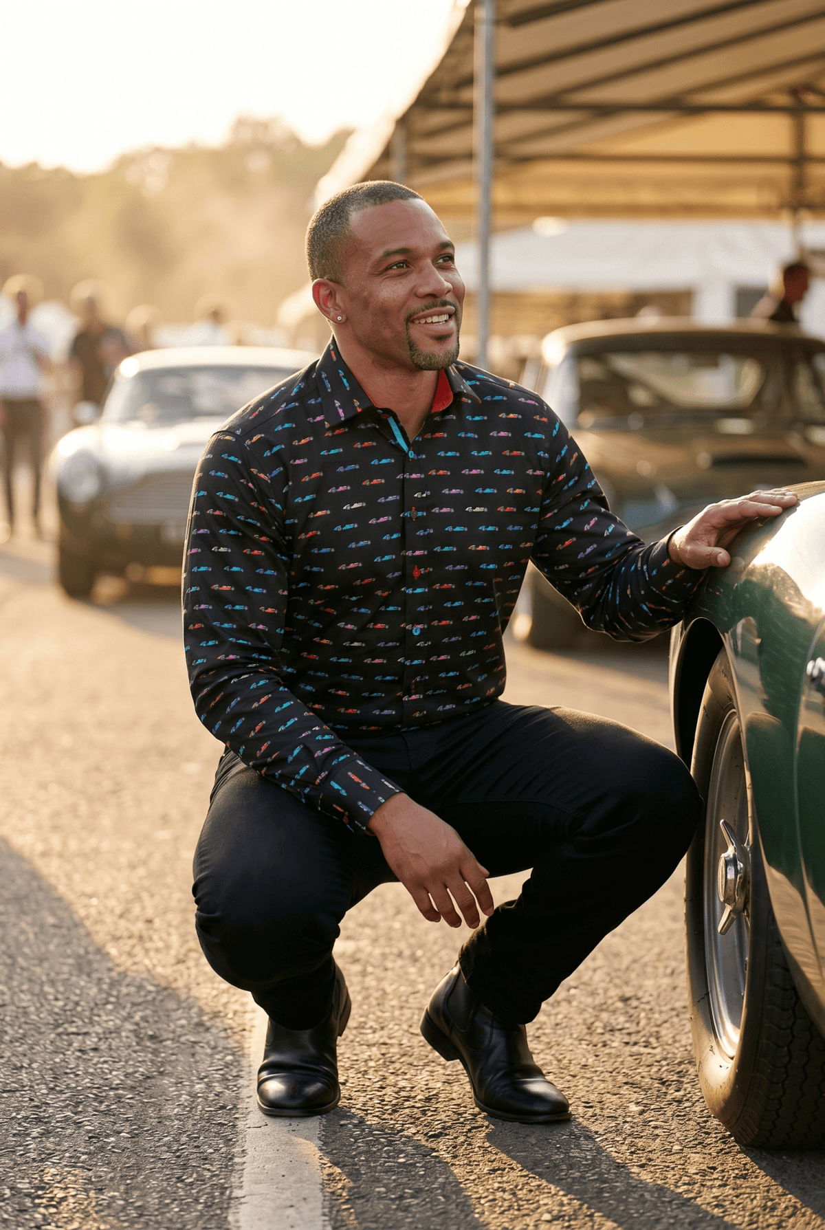 Vintage Grand Prix Racing Print Shirt