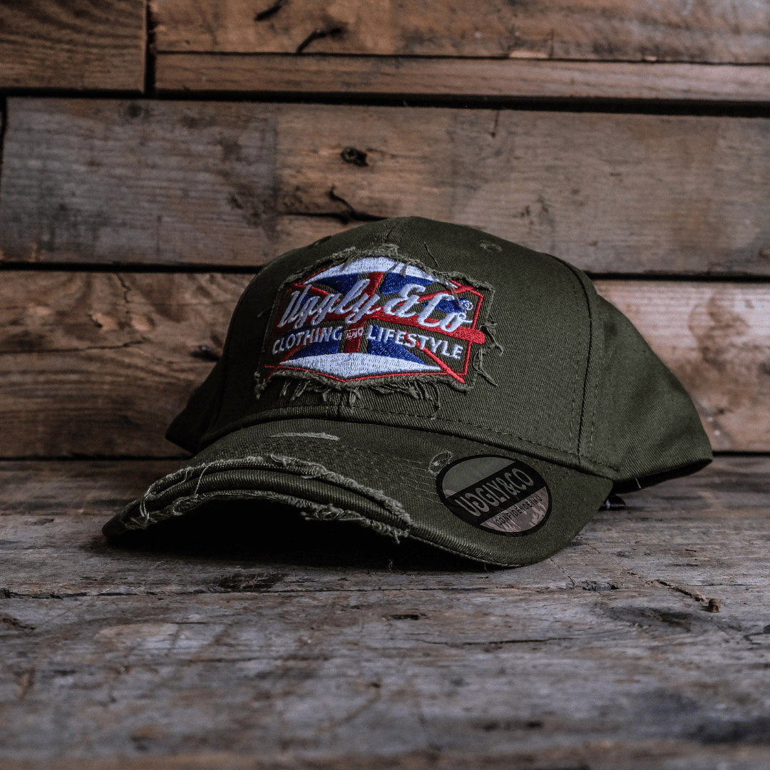 Union Jack Green Diamond Vintage Cap