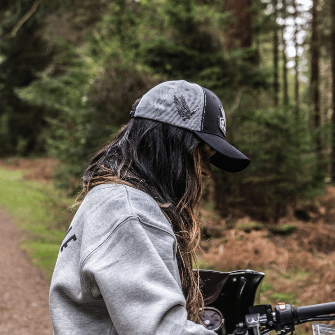 Mile 9 Spark Plug Wings Trucker Hat