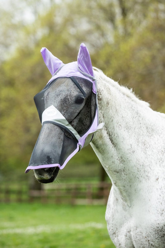Horse Fly Mask With Nose - Vio