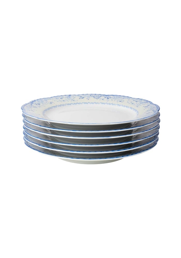 Virginia Blue and White Dinner Plates  - Set of 4