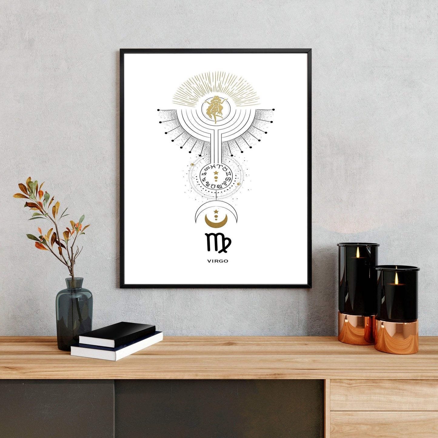 Virgo wall art print | Zodiac horoscope signs